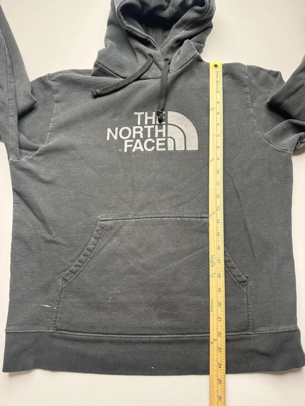 The North Face Hoodie Sweatshirt Mens Large Gray Pullover Fleece Logo Graphic
